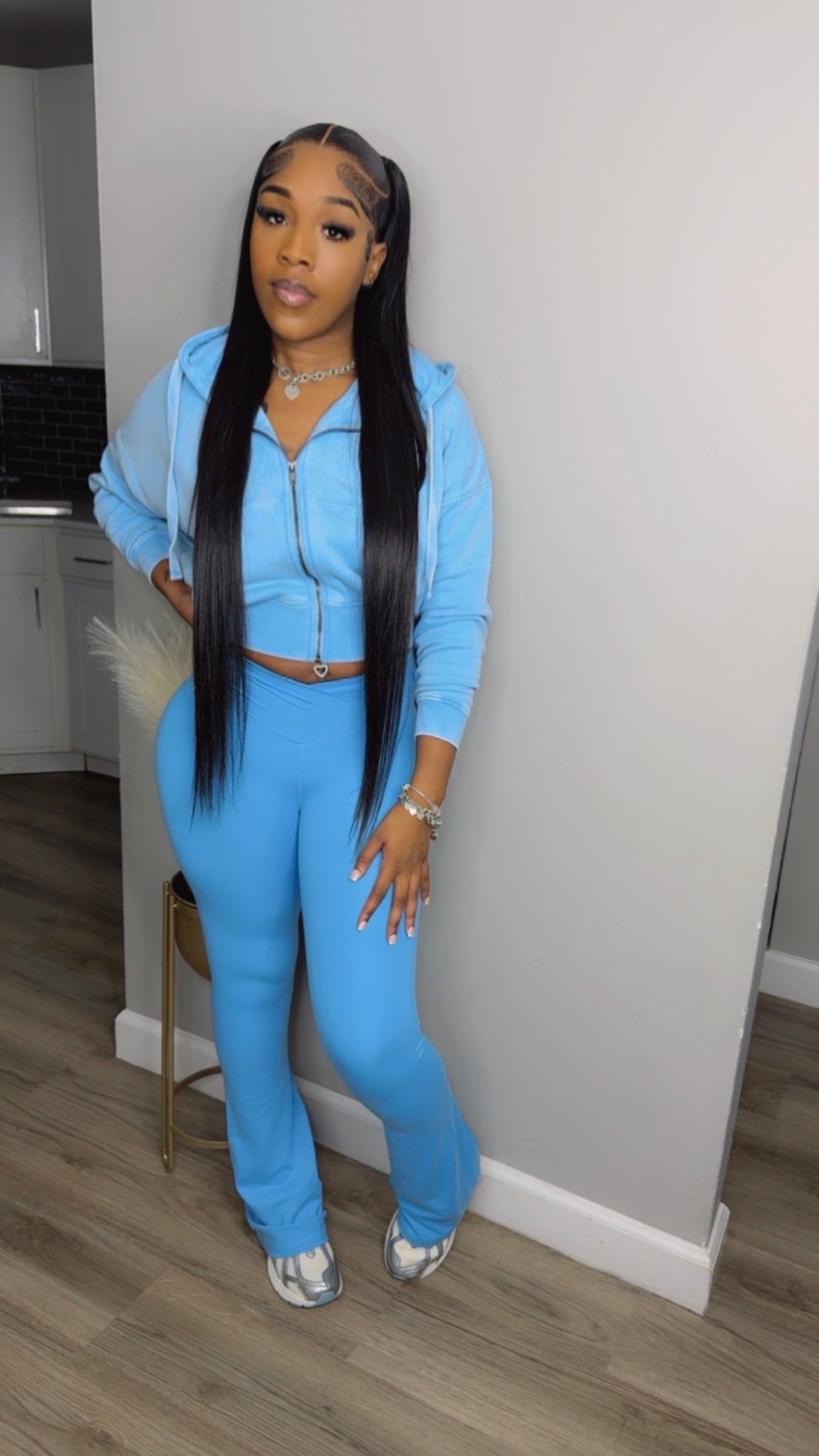 Acid Wash Hoodie Set