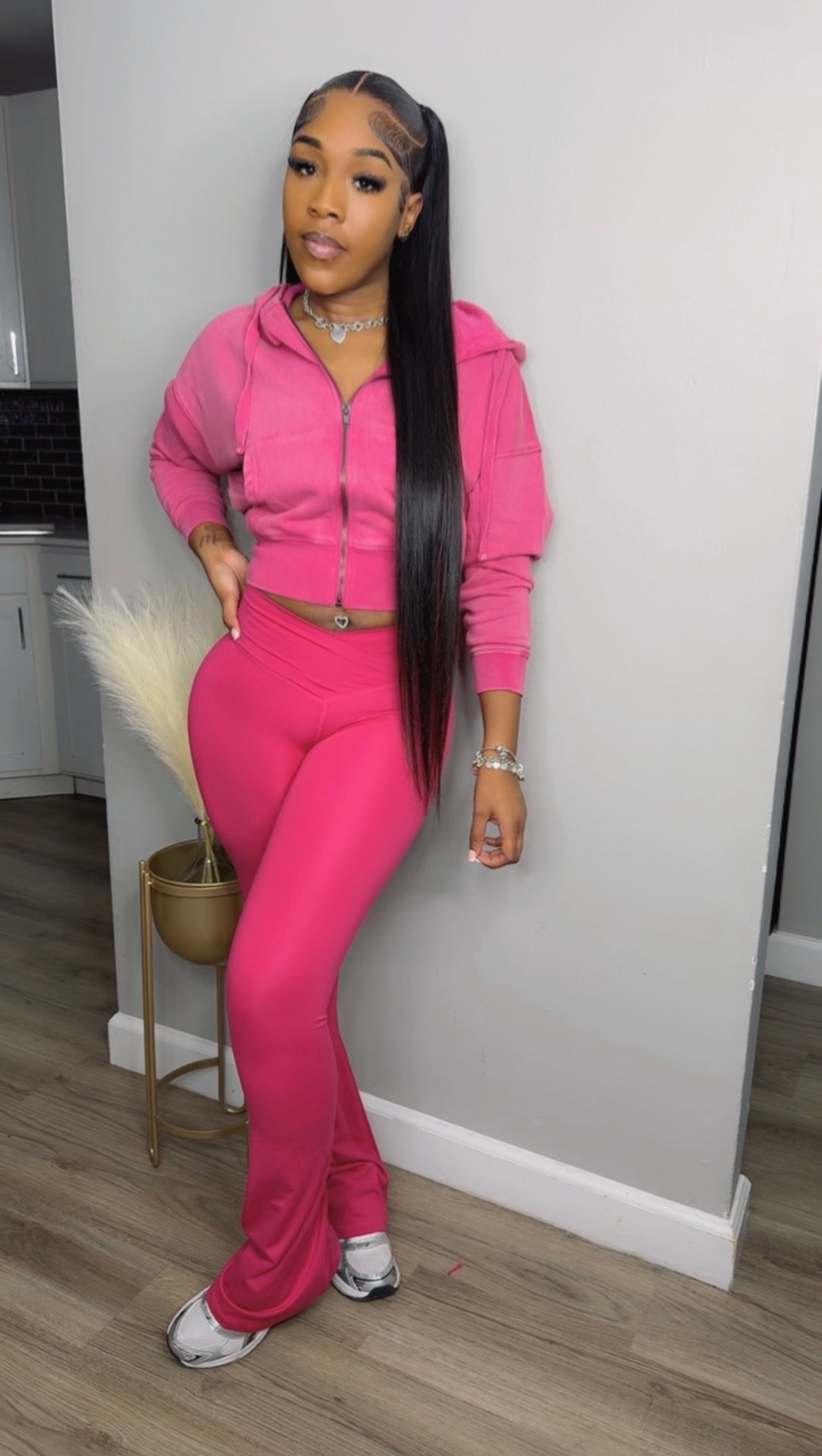 Acid Wash Hoodie Set